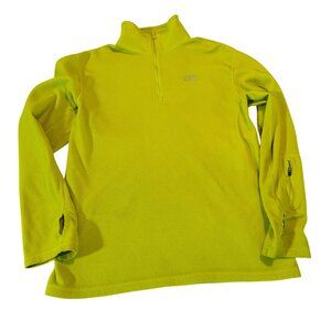 The North Face Mens Yellow Green Fleece Pullover Medium
